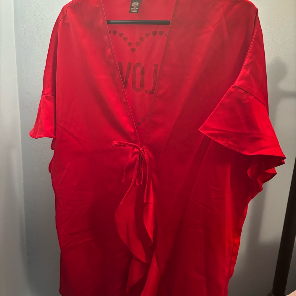 Victoria’s Secret red Satin robe